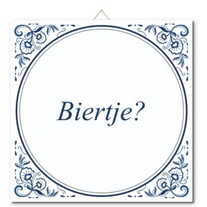 Tegeltje met hangertje: Biertje? - De Tegeltjesfabriek